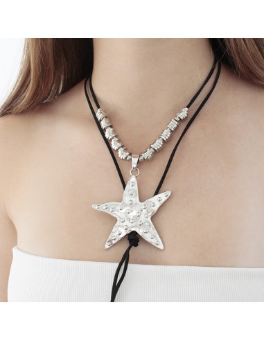 Collar Silver Huge Star | Venta mayorista – Infinita
