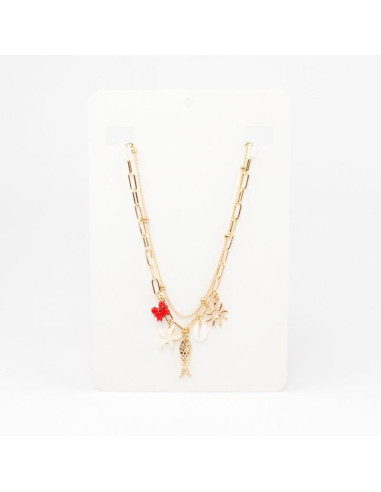 Collar Multicharms Golden and Colors | Venta mayorista – Infinita