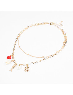 Collar Multicharms Golden and Colors | Venta mayorista – Infinita