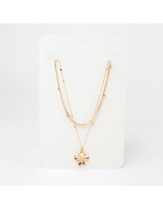 Collar de Cadenas Flower Gold