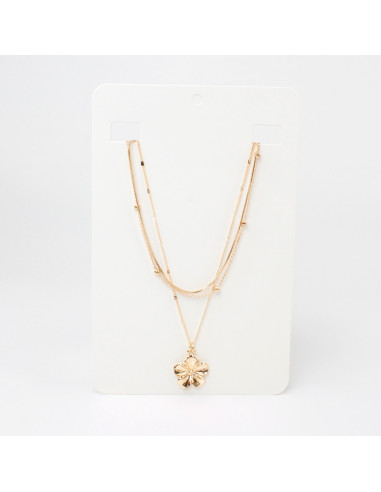 Collar de Cadenas Flower Gold