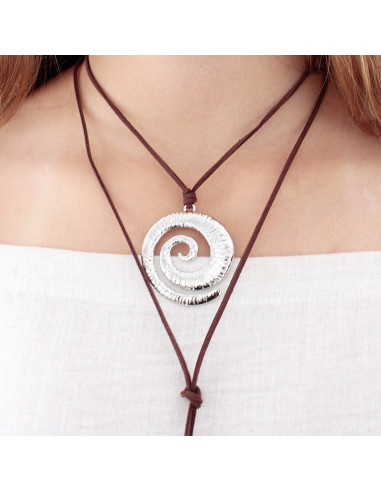 Collar Silver Spiral | Venta mayorista – Infinita