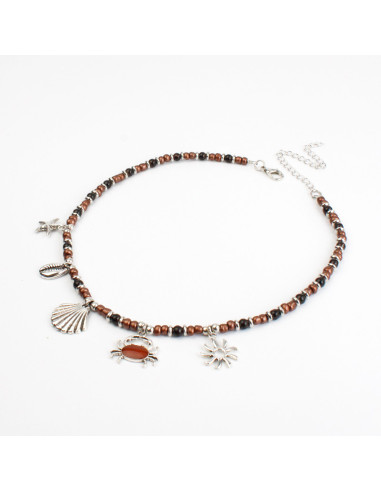 Collar Multicharms Crab | Venta mayorista – Infinita