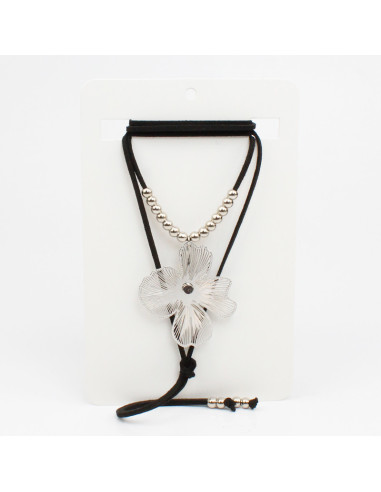 Collar Soleil Silver Flower | Venta mayorista – Infinita