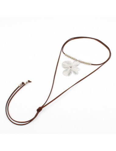 Collar Soleil Silver Flower | Venta mayorista – Infinita