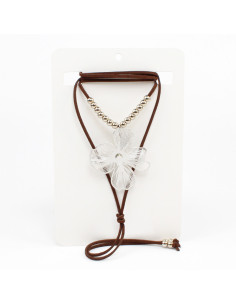 Collar Soleil Silver Flower | Venta mayorista – Infinita