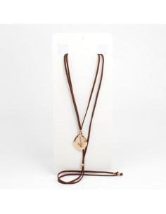 Collar Corbatero de Gamuza Gold Leaf