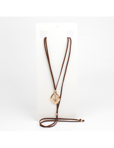 Collar Corbatero de Gamuza Gold Leaf