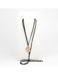 Collar Corbatero de Gamuza Gold Leaf