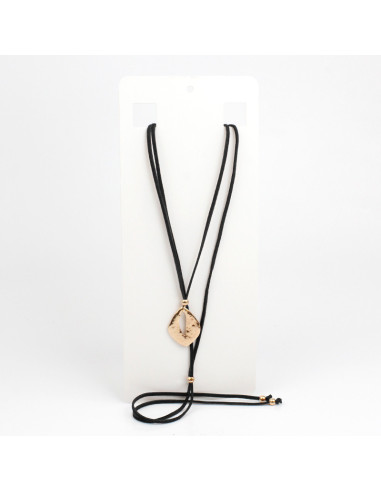 Collar Corbatero de Gamuza Gold Leaf