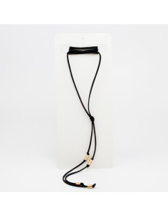 Collar Corbatero de Gamuza Gold Plates