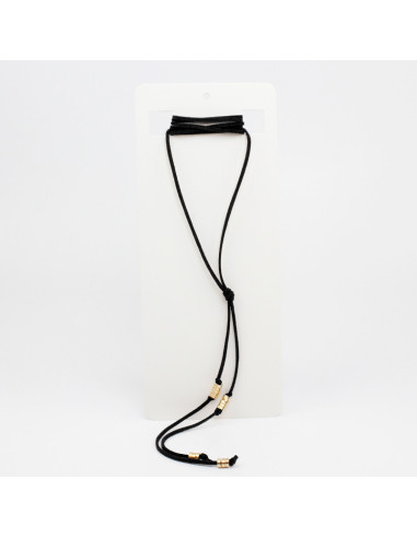 Collar Corbatero de Gamuza Gold Plates