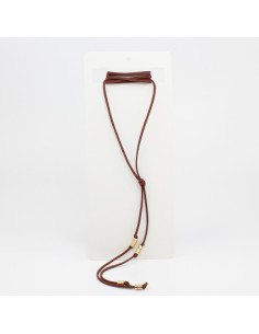 Collar Corbatero de Gamuza Gold Plates