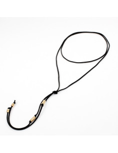 Collar Corbatero de Gamuza Gold Plates