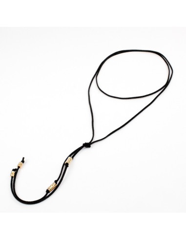 Collar Corbatero de Gamuza Gold Plates