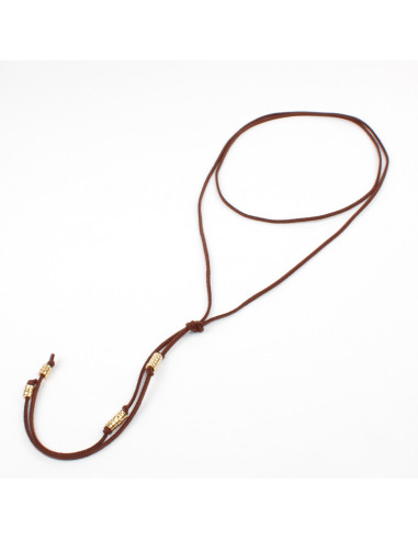 Collar Corbatero de Gamuza Gold Plates