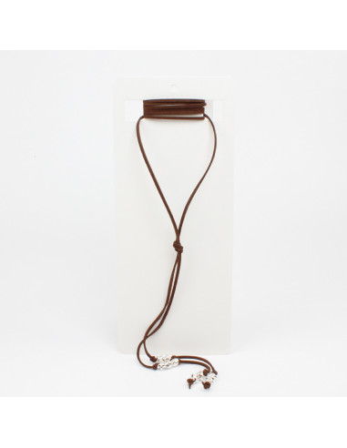 Collar Corbatero de Gamuza Silver Stars