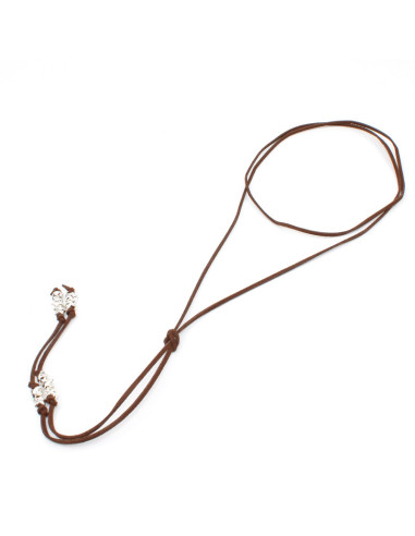 Collar Corbatero de Gamuza Silver Stars
