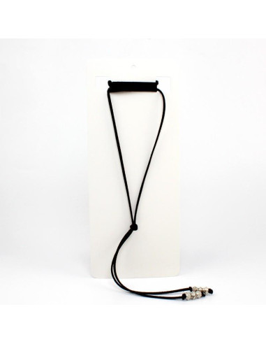 Collar Corbatero de Gamuza Black Boho Tie