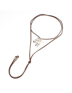 Collar de Gamuza Rare Flower Silver