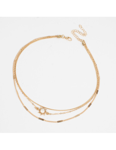 Collar de Cadenas Gold Sparkle