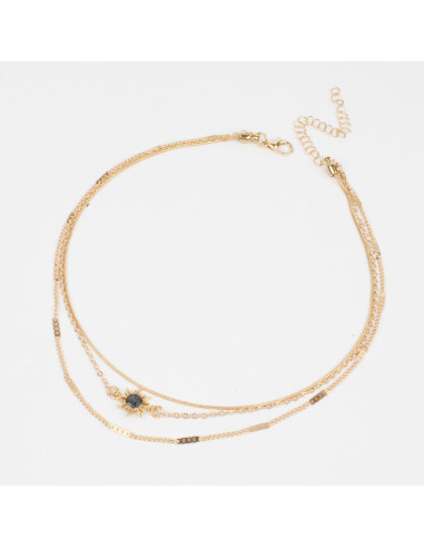 Collar de Cadenas Gold Sparkle