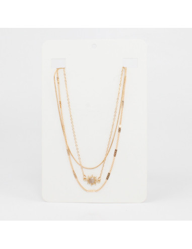 Collar de Cadenas Gold Sparkle