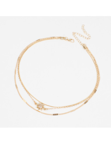 Collar de Cadenas Gold Sparkle