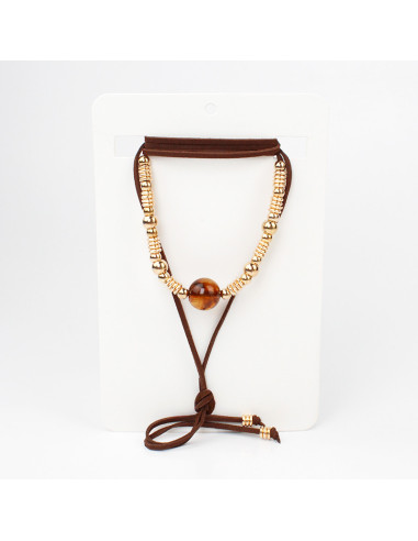 Collar de Gamuza Caramel