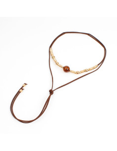 Collar de Gamuza Caramel