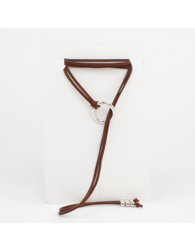 Collar Corbatero de Gamuza Circle Tie