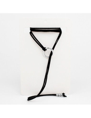 Collar Corbatero de Gamuza Circle Tie