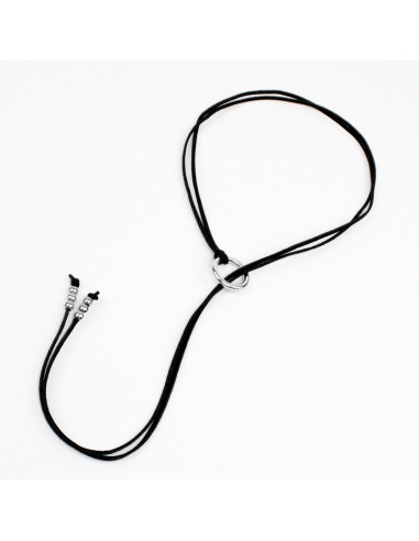 Collar Corbatero de Gamuza Circle Tie