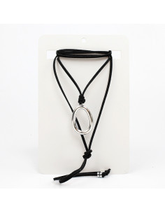 Collar de Gamuza Silver Orb