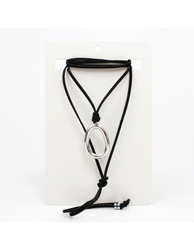 Collar de Gamuza Silver Orb