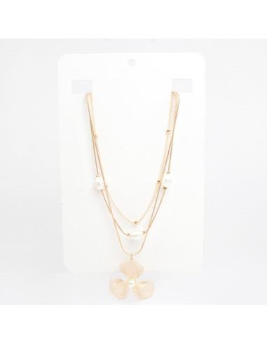 Collar de Cadenas Pearl Gold Soleil