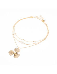 Collar de Cadenas Pearl Gold Soleil