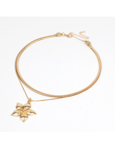 Collar de Cadenas Gold Sun Shape