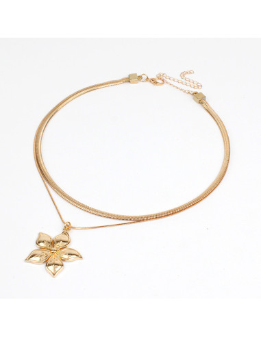 Collar de Cadenas Gold Sun Shape