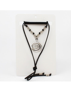 Collar de Gamuza Silver Vortex