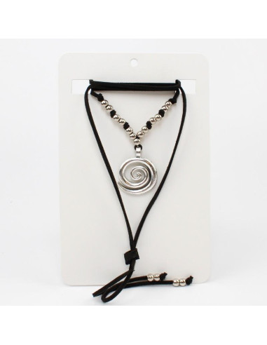 Collar de Gamuza Silver Vortex