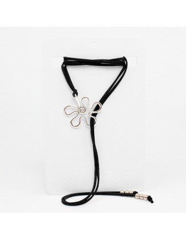 Collar Corbatero de Gamuza Flower Tie