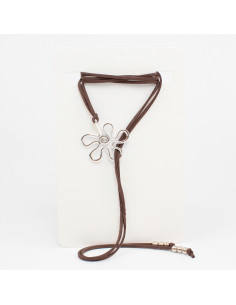 Collar Corbatero de Gamuza Flower Tie