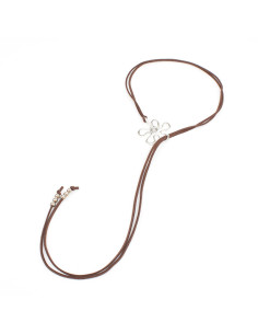 Collar Corbatero de Gamuza Flower Tie