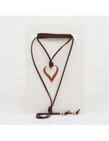 Collar de Gamuza Colored Heart