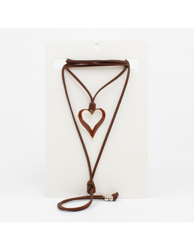 Collar de Gamuza Colored Heart