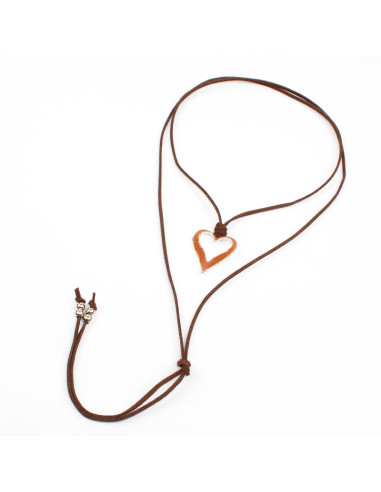 Collar de Gamuza Colored Heart