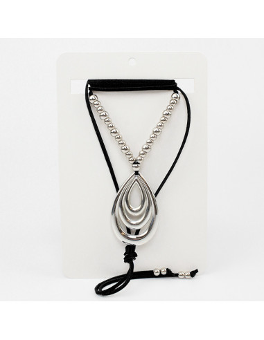 Collar de Gamuza Drop Beads