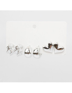 Set Aros Chunky Silver | Venta mayorista – Infinita