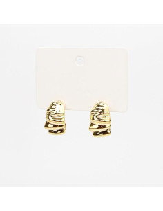 Aros Chunky Textured Gold | Venta mayorista – Infinita